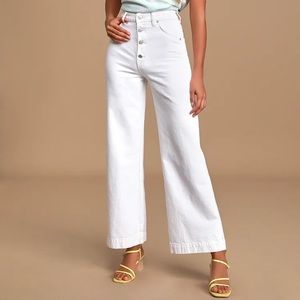 Brand new Old Mate White High Rise Wide-Leg Jeans